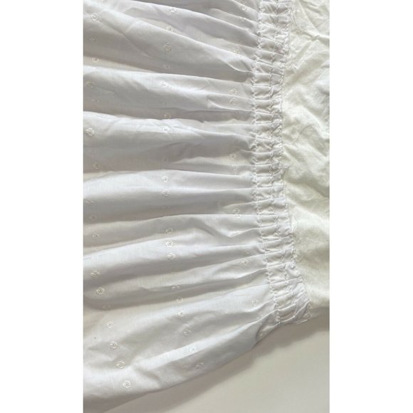 Antique Intricate Lace Textile Cotton Tablecloth Skirt Bedskirt 48x68 - 26 drop - Picture 5 of 9